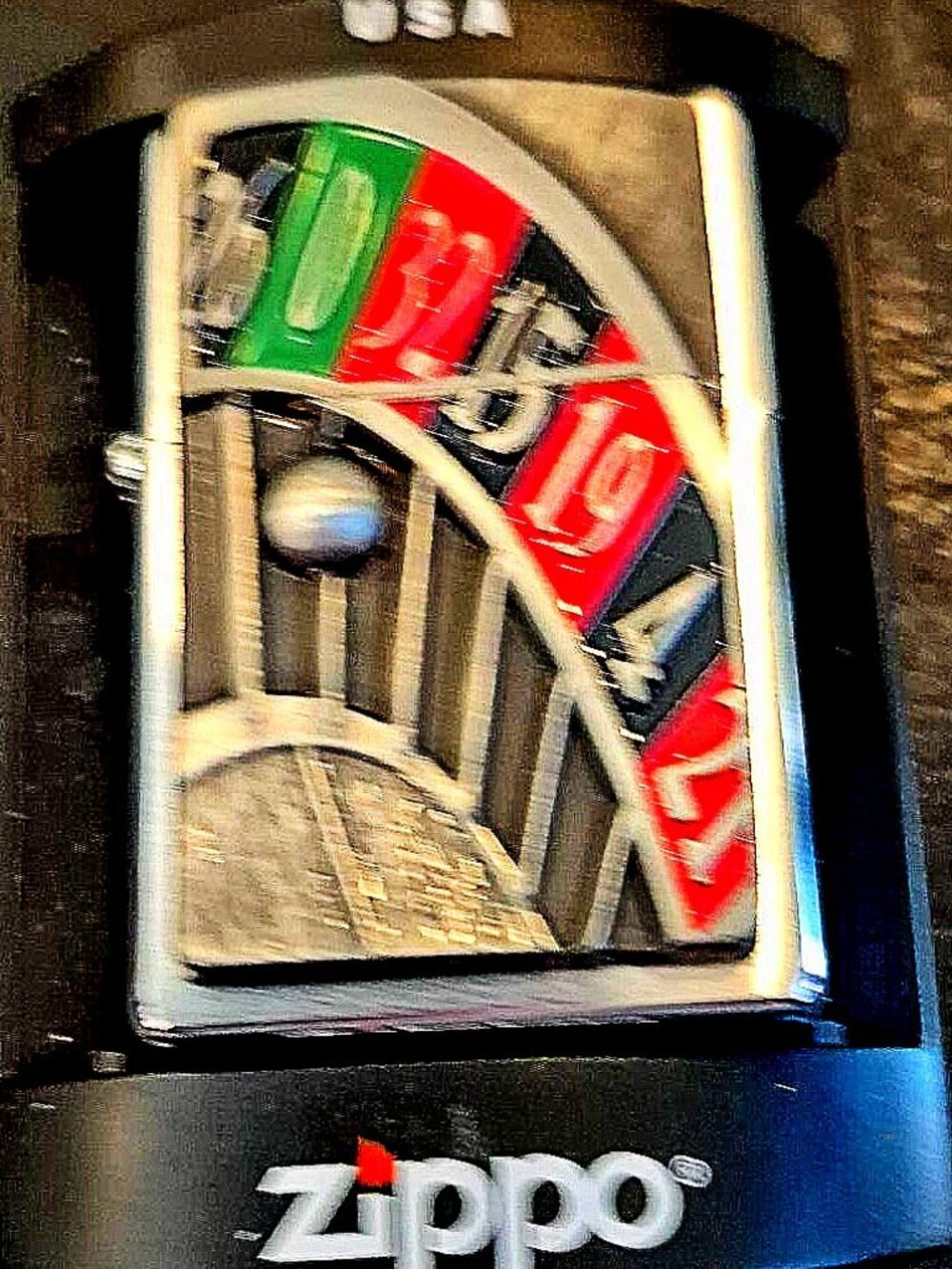 Rare 2006 Roulette Enameled Emblem Zippo Lighter